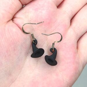 Black Witch Hat Earrings